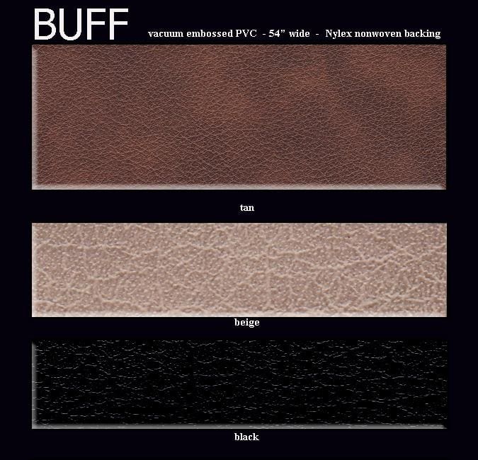 BUFF colorcard with tan beige black samples