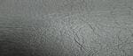 Gray textured leather surface, close-up view.